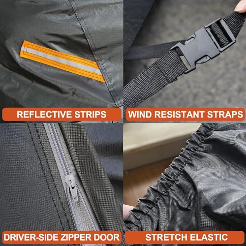 Image of Kayme 7 Layers SUV Car Cover Custom Fit for Ford Edge (2015-2026) Waterproof All Weather for Automobiles, Outdoor Full Cover Rain Sun UV Protection.Black