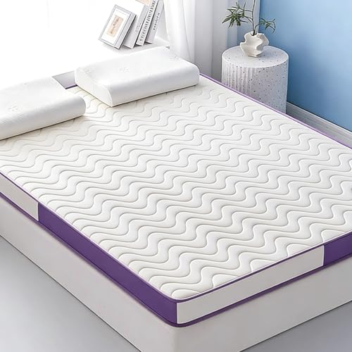 Peiaw Colchón de Espuma viscoelástica Premium con Soporte de 5 Zonas y Superficie Transpirable con Acolchado Ondulado diseño híbrido Ajuste Suave + Soporte Fuerte(6cm,80x190cm)