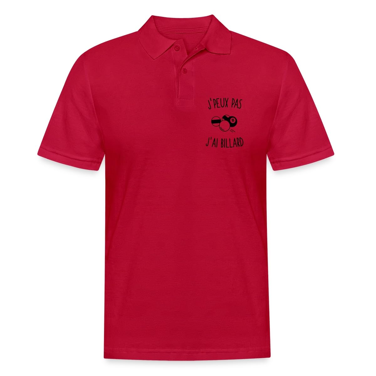Spreadshirt J'Peux Pas J'Ai Billard Polo Homme
