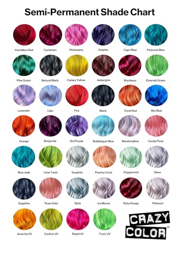 Crazy Color Vibrant Pine Green Semi-Permanent Hair Dye. Highly Pigmented Dark Green Conditioning & Oil Nourishing Vegan Formula | No Bleach or Ammonia | 100ml