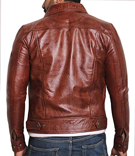 Laverapelle Men's Genuine Lambskin Leather Jacket (Black, Biker Jacket) - 15012002