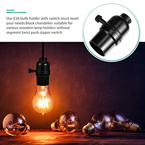 Cabilock 5 Peças Cabeça De Lâmpada De Empurrão Torcido Tomada De Luz Vintage Suporte De Lâmpada Vint