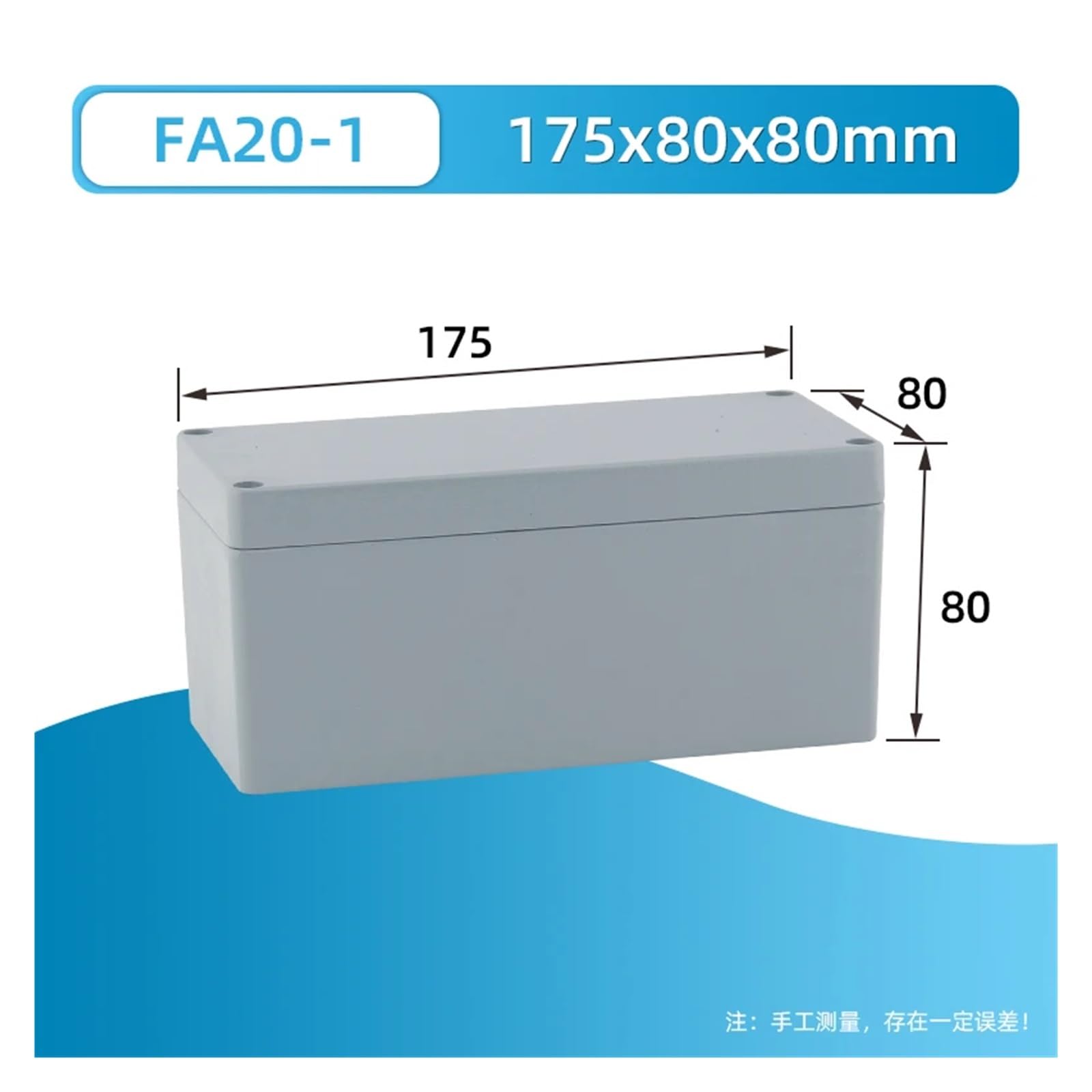 Aluminium-Anschlussdose Industrie, IP67, Aluminiumguss, Anschlussdose für elektronische Projekte, Outdoor-Elektrogehäuse, FA20-1, 175 x 80 x 80 cm