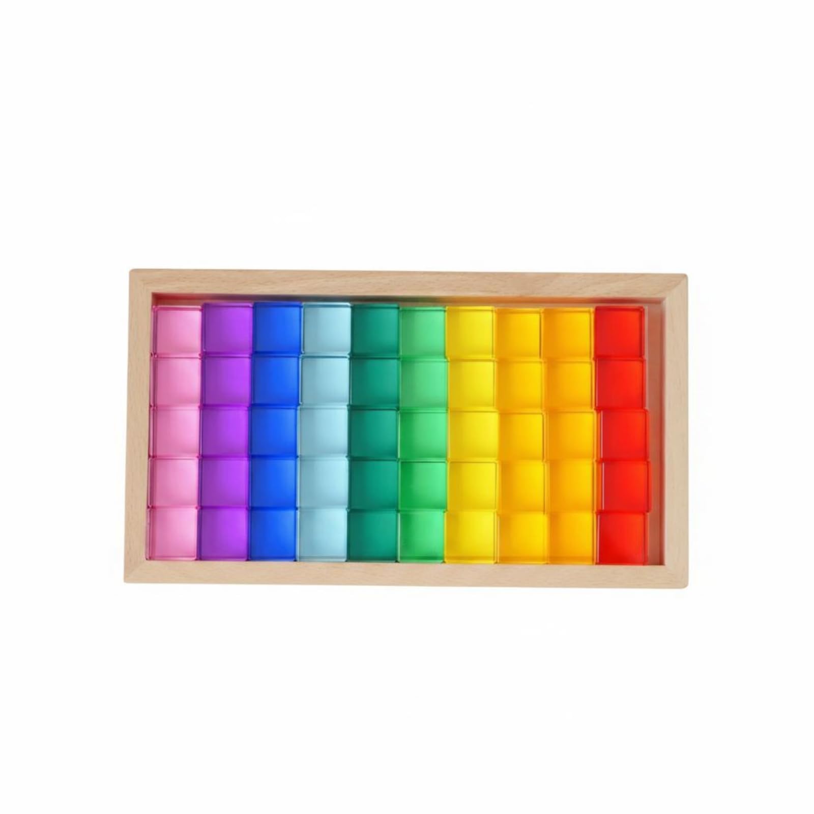 50 Pieces Juego Formas Acrílicas Translúcido Bloques Acrílico Sensorial Juguete