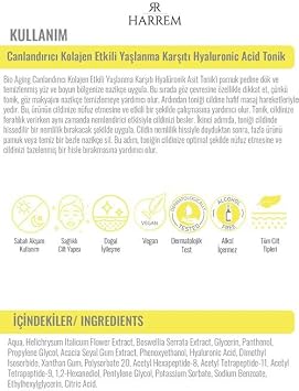Bio-Aging Canlandırıcı Kolajen Etkili Yaşlanma Karşıtı Hyalüronik Asit Tonik 200 ML