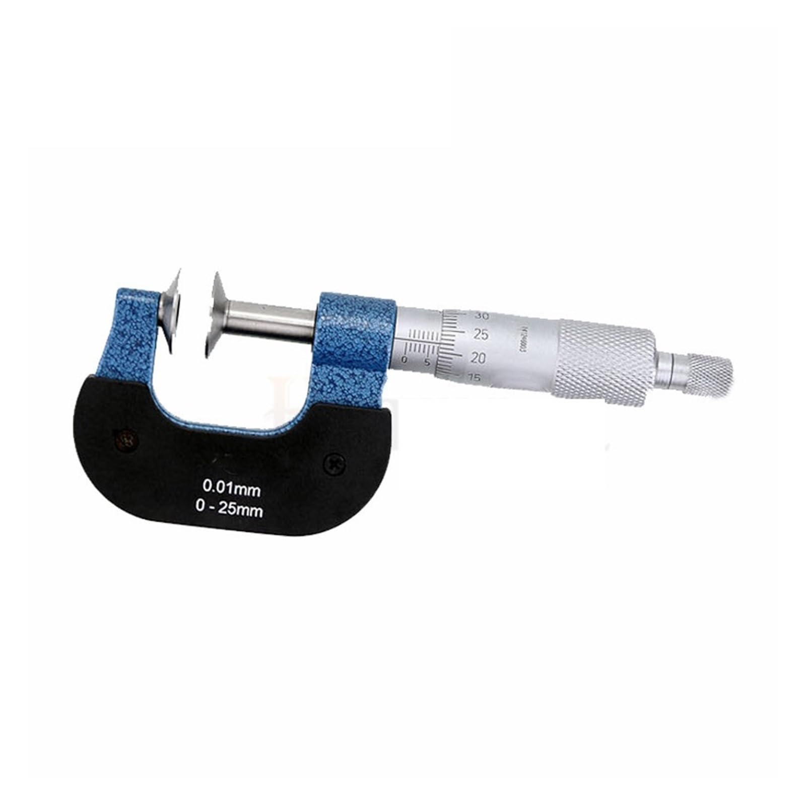Micrómetro, herramienta de medición de calibre, Micrómetro de disco de 0 a 25 mm/0,01 Micrómetros exteriores for medir la longitud de los dientes de engranajes y el espesor del papel Herramienta de me