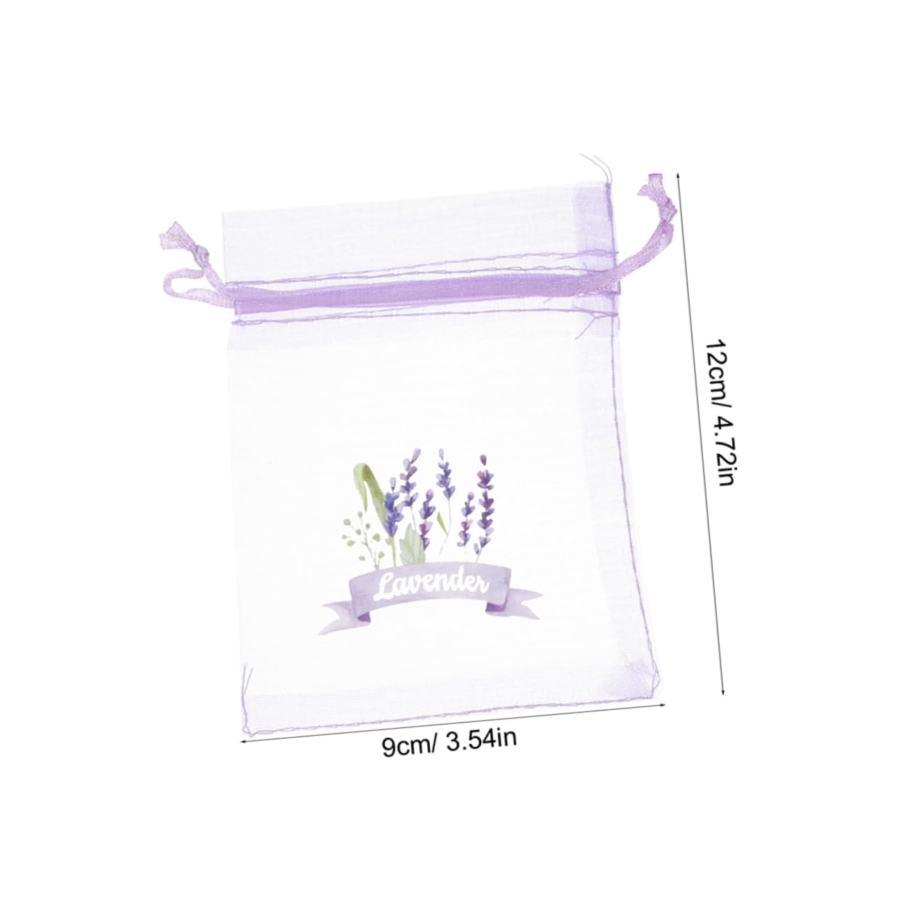 Cabilock 10pcs Lavender Sachet Bags Mesh Drawstring Bags for Herbs Jewelry and Elegant Organza Storage Pouches for Dried Lavender Petals