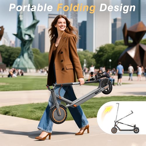 Image of WERHY Electric Scooter, 500 /350W Powerful Motor, 22 /19 MPH Max Speed, 28-15 Miles Range, Lightweight Foldable Kick Scooter with Dual Braking Systems, Smart APP