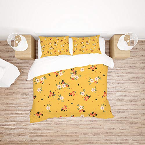 Parure de lit polyester douce et résistante pour stopper l'usure du linge à fleurs