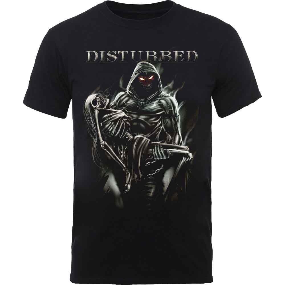 Disturbed T Shirt Lost Souls Band Logo Official Mens Black XL