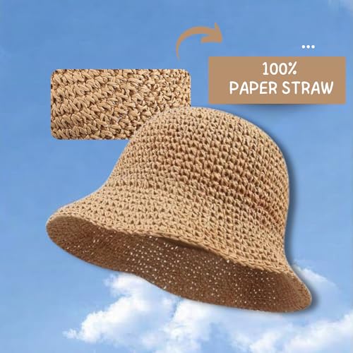 Sombrero de playa plegable tipo bucket para mujer miniatura 3