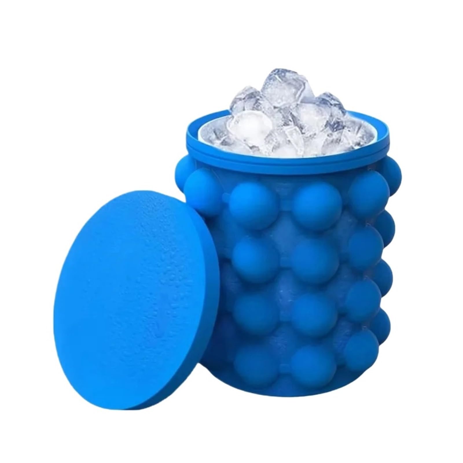 Cubo de hielo silicona 2 en 1, fácil congelación, fabricación moldes, rejilla, suministros cocina
