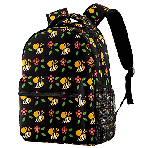 Sac à dos décontracté grand volume au design géométrique multicolore unique