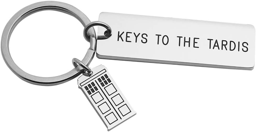 JINGMRUO Doctor Who Jewelry Keys to the Tardis Bracelet or Keychain with Police Box Charm Gift for Him Her Best Friend Gift