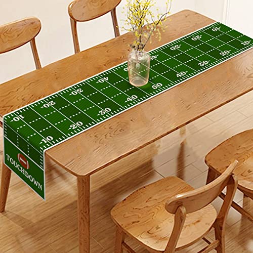 Vohado American Football Court Table Runner Touch Down Boy Sport Football Birthday Party Decorations Kitchen Dining Home Table Decor (13" X 72") #TOP2