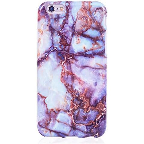 Wastou [Marble Stone Pattern Series] Soft TPU Creative Case for iPhone 6 Plus / 6s Plus 5.5 Inch (Not for 6/6s) (Magic Blue) Cover