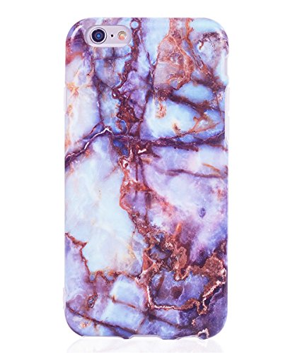 Wastou [Marble Stone Pattern Series] Soft TPU Creative Case for iPhone 6 Plus / 6s Plus 5.5 Inch (Not for 6/6s) (Magic Blue)