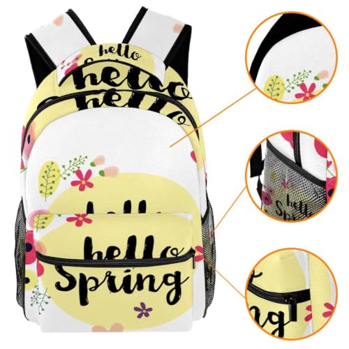 Bolsa para laptop Pink Daisies y mochila escolar romántica de diseño casual 3