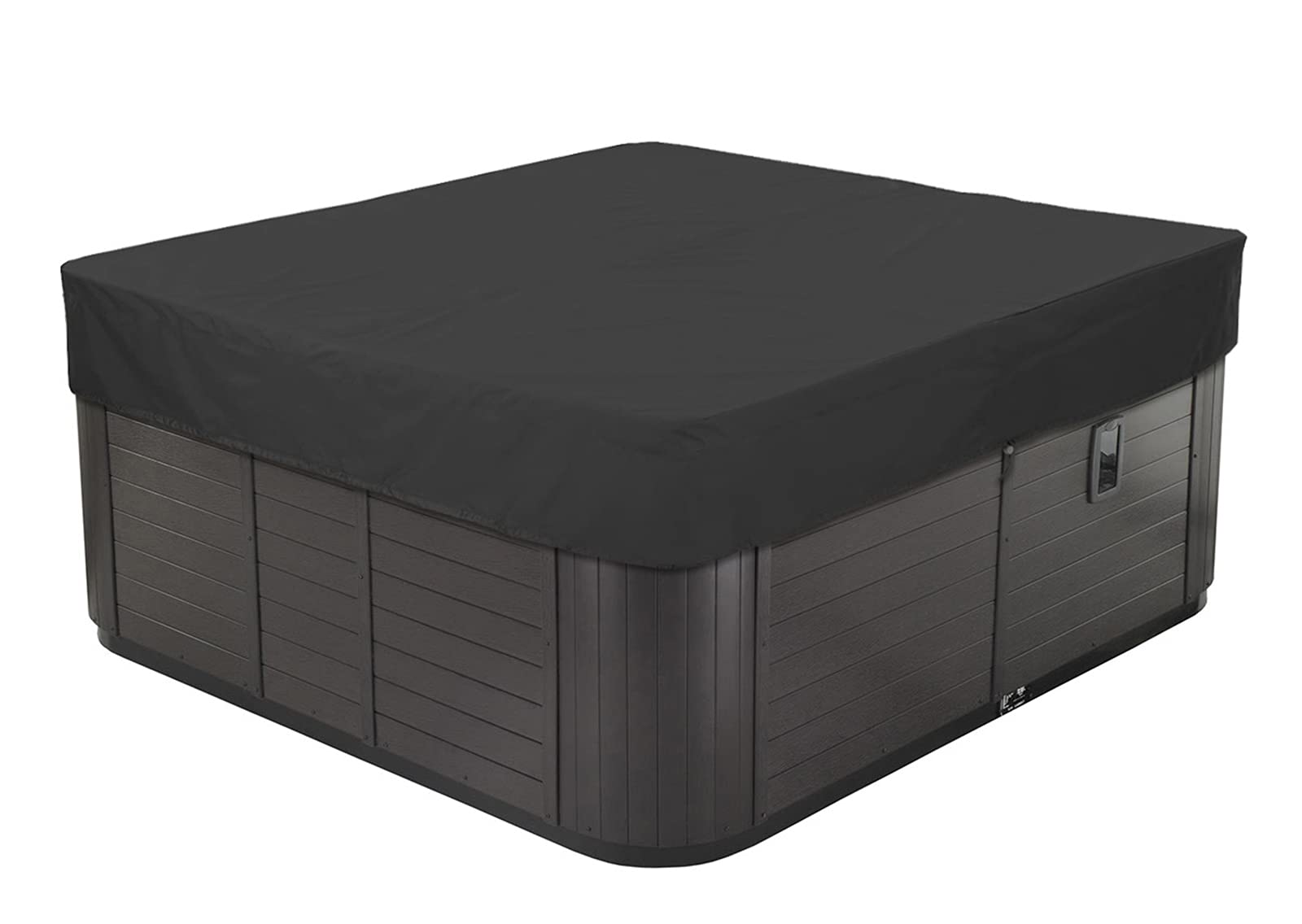 BaCover Outdoor Hot Tub Cover Weatherproof 210D Polyester Waterproof Weatherproof Garden Square SPA Cover Multiple Sizes to Choice,Black,210x210x30cm