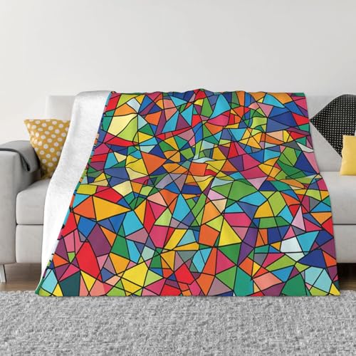 Couverture microfibre pour lit et canapé avec motifs géométriques - 2