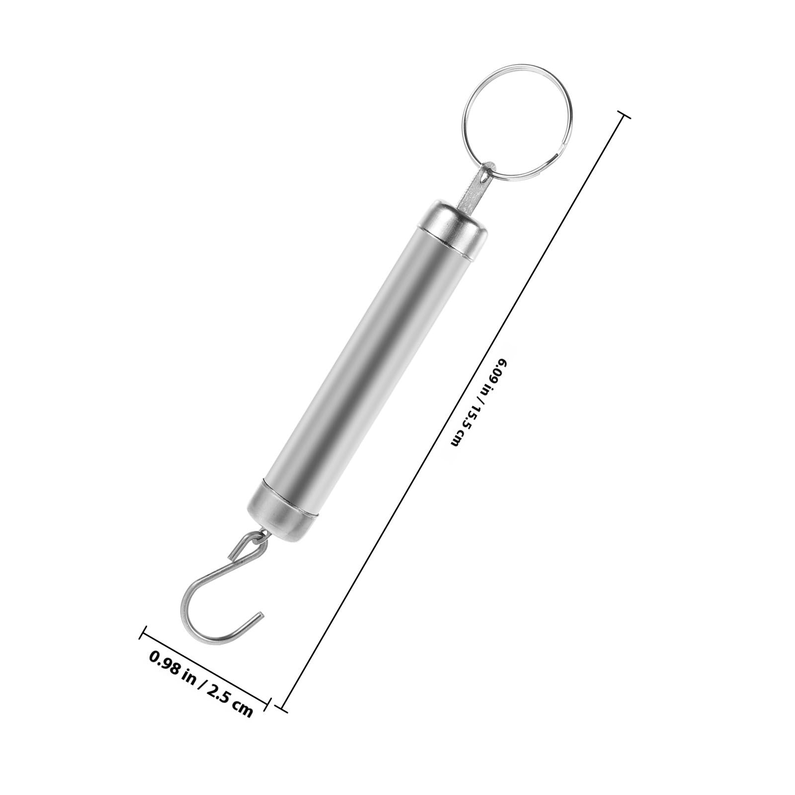 Healeved Bilancia Meccanica a Molla Portatile da Cucina e Pesca in Acciaio Inox 5 Kg con Gancio ad Anello, Bilancia Pesa Bagagli da Viaggio Compatta e Resistente per Pesare Pacchi, Pesce