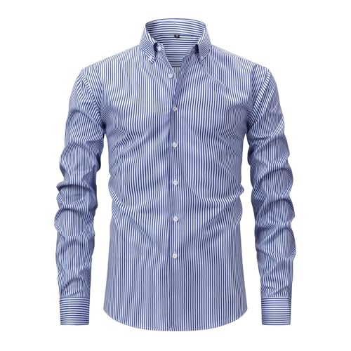Chemise rayée homme décontractée en tissu doux et confortable