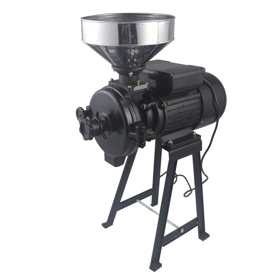 BFDIEEM Grain Mills, 3000W Wet Dry Cereals Grinder Electric Grain Grinder Corn Mill Heavy Duty 110V Commercial Grain Grinder Machine Rice Corn Grain Coffee Wheat Feed Mill Flour Mill with Funnel