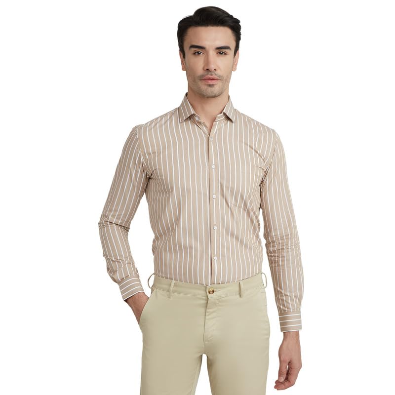 Image of Men's Striped Cotton Formal Shirt