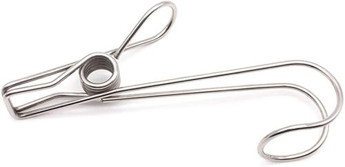 Miniatura 3 de 20 pinzas de alambre de acero inoxidable con gancho multiusos para colgar ropa para el hogar.