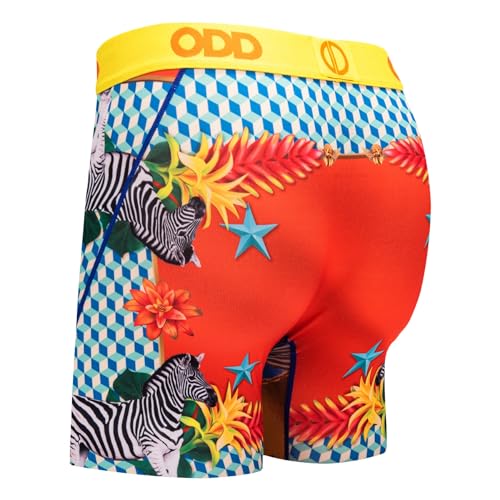 Odd Sox Men's Novelty Underwear Boxer Briefs, Zebras High Fashion- Medium4