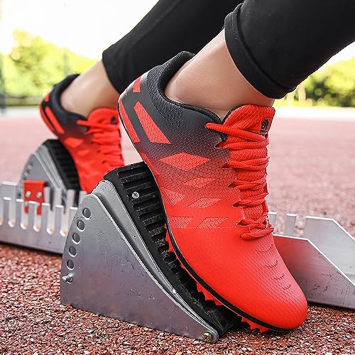 Image of New Track and Field Shoes for Men Women Kids Boys Girls 8 Spikes 100-400 Meter Running Racing Shoes Professional Sprint Sport Sneakers