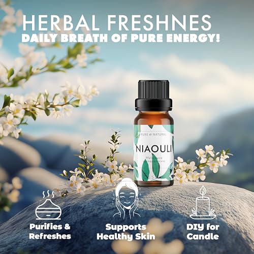 Image of Esslux Niaouli Essential Oil | 100% Pure Natural Oil for Skin, Hair & Aromatherapy (120ml) | Refreshing, Medicinal Scent Ideal for Diffusers, Massages, & DIY Projects