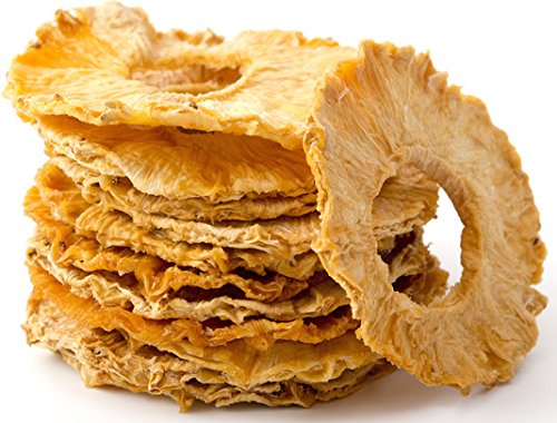 Ananas Ringe | Ananasringe getrocknet | 500g Frischebeutel | Qualitätsware - 100% Naturell | Naturbelassen | aromatisch | ungesüsst | ungezuckert | ungeschwefelt | unbehandelt | ohne Konservierungsstoffe | ohne Farbstoffe | ohne Zucker | Natur | getrocknet | Müsli | Trockenfrüchte | Vitalsnack | Vitalesia Cover