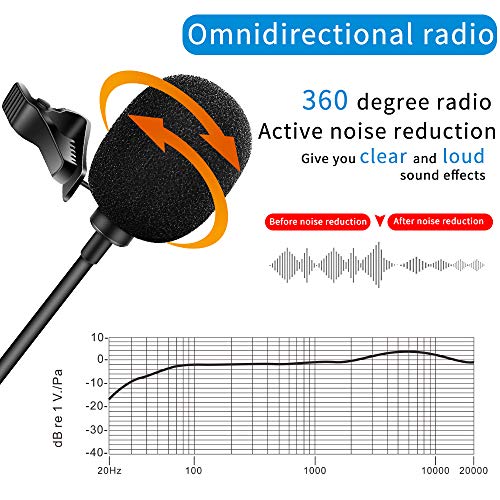 Professionelles Lavalier-Mikrofon, omnidirektionales Mikrofon, 360° Einfaches Anstecken, nur für USB-C-Schnittstelle… – Bild 4