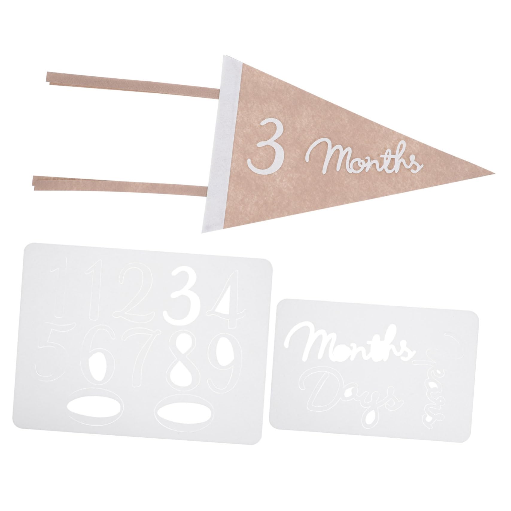 Homoyoyo Triangle Banner Photo Prop for Baby Growth Record Decorative Flag for Baby Month