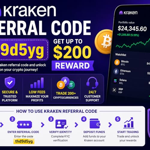 Kraken Referral Code [thd9d5yg] &ndash; Claim Up to $200 Crypto Bonus Instantly in 2026 cover art