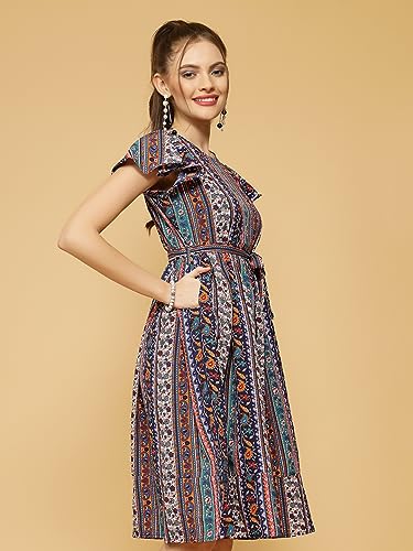 Image of OOMPH! Women's Fit and Flare Knee Length Dress