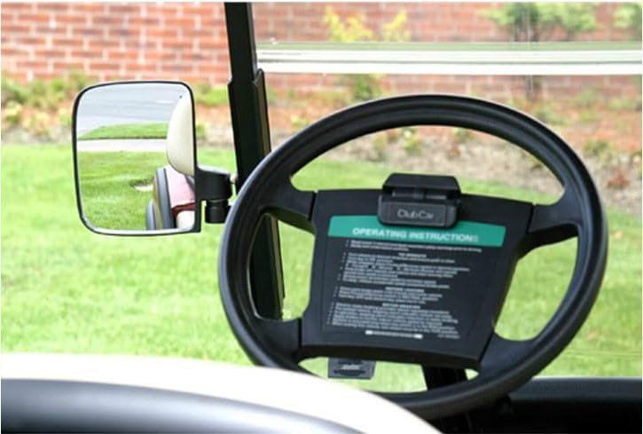 Miniatura 4 de GTW Juego de 2 espejos laterales para carrito de golf, ajustables para conductor y pasajero (ajuste universal)