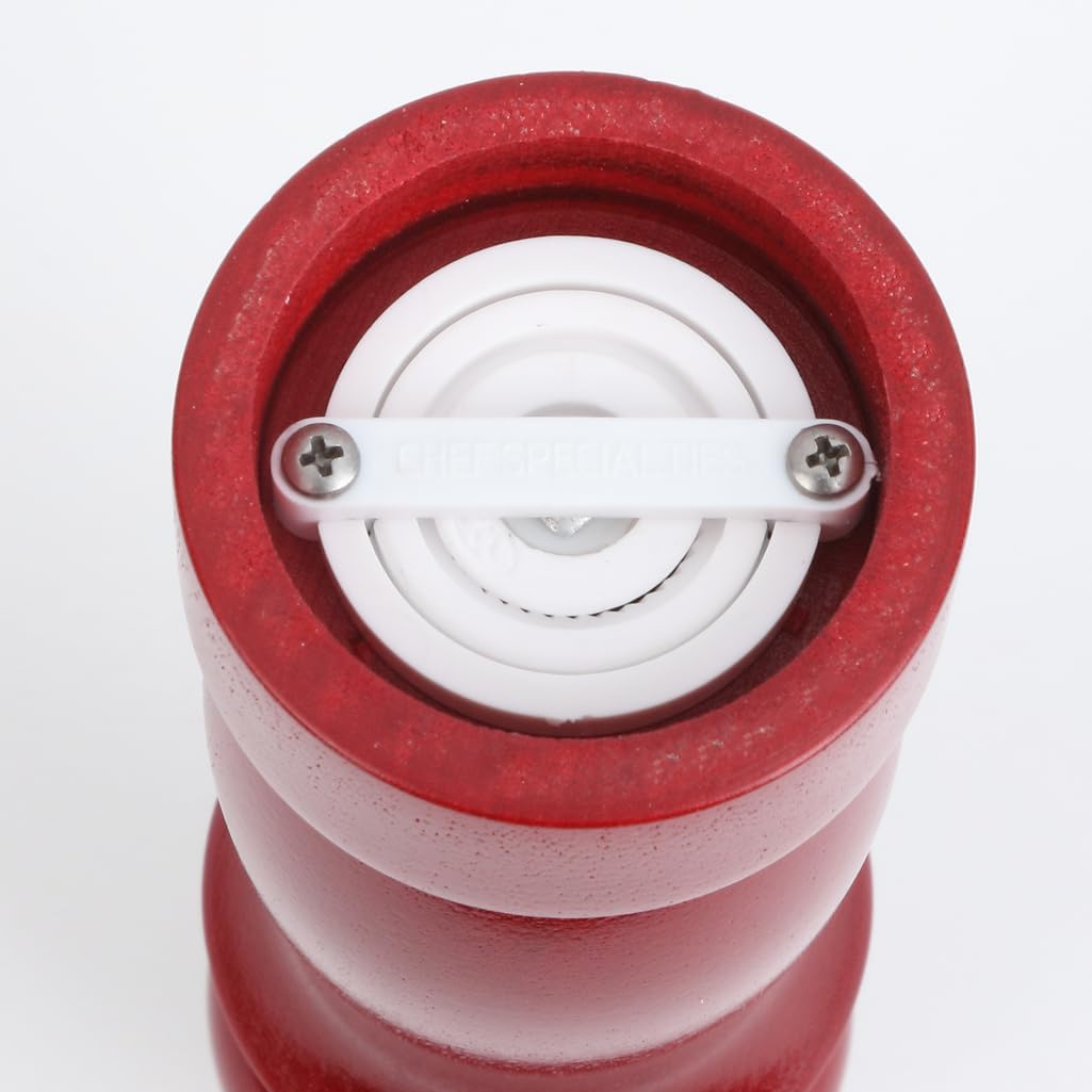 Chef Specialties 6 inch Salem Salt Mill - Candy Red - Made in USA