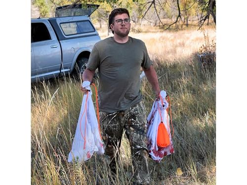 Allen Company Backcountry Quarter Bag - Reusable, Heavy-Duty, Drawstring Hunting Meat Bags - Durable Big Game Bags for Elk, Caribou, Deer - 4-Pack - 20" x 30" - White by AC Allen - Used condition - Image 7