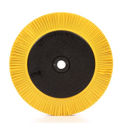 Scotch-Brite Rundbürste, Aluminiumoxid, 6000 U/min, 8 Durchmesser x 1 Breite, Körnung 80, Gelb (1 Stück)