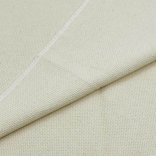Image of 2 PCS Tufting Cloth Punch Needle Fabric, Punch Needle Cloth, Embroidery Fabric, Monks Cloth for Punch Needle Embroidery Rug Hooking, Punch Needle Frame, 26.4 x 19.7 Inch