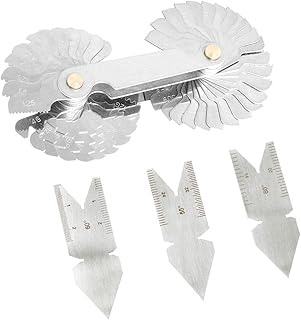 Yakamoz 58 Pcs Screw Thread Gauge Set with 3Pcs Center Gage, Acogedor US System + Metric（60°） + inch（55°） Center Gauge Tool Set, Screw Thread Pitch Cutting Gauge Tool Set