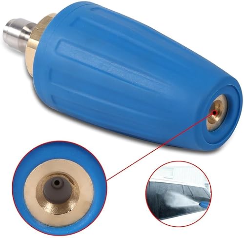 Miniatura 6 de Boquilla turbo de pulverización giratoria de 3000 PSI para limpiador de lavadora de alta presión, accesorio de conexión rápida de 14 pulgadas