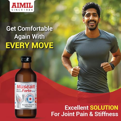 Image of AIMIL Muscalt 6orte Syrup (200ml) | Natural Herbal Tonic for Joint Comfort & Flexibility Support | Daily Wellness Liquid for Men and Women (Pack of 6)