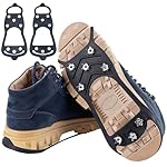 Primasage Crampones Nieve Hielo Acero Inoxidable T...: 【Materiales Duraderos de Primera Calidad】Racos de hielo tracción de zapatos está fabricado con caucho TPE, lo que le confiere resistencia a las bajas temperaturas, al envejecimiento, a la abrasión y a los pinchazos. Conserva su elasticidad tras un us...