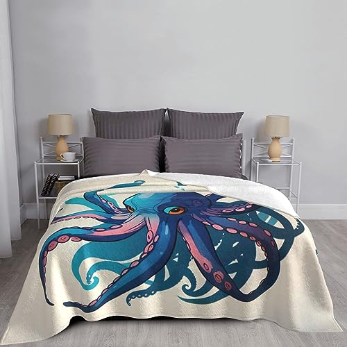 Couverture polaire pieuvre violette pour des soirées cocooning - 7