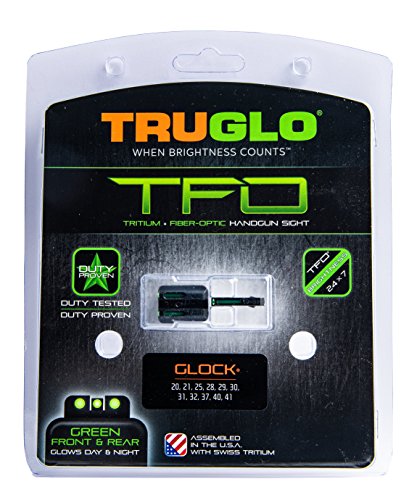 Truglo Unisex Adult Glock 20, 21, 25, 28, 29, 30 And More Tfo Sights, Green Rear, One Size Us #TOP3