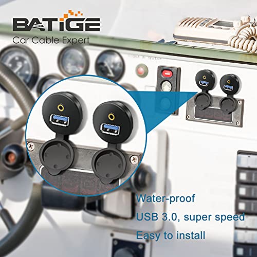 Batige Usb 3.0 & 3.5Mm Car Mount Flush Cable 3.5Mm + Usb3.0 Aux Extension Dash Panel Waterproof Mount Cable For Car Boat And Motorcycle - 3Ft #TOP5
