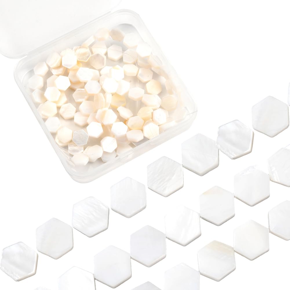 Perles en coquillage floral blanc 8mm pour boucles d'oreilles DIY